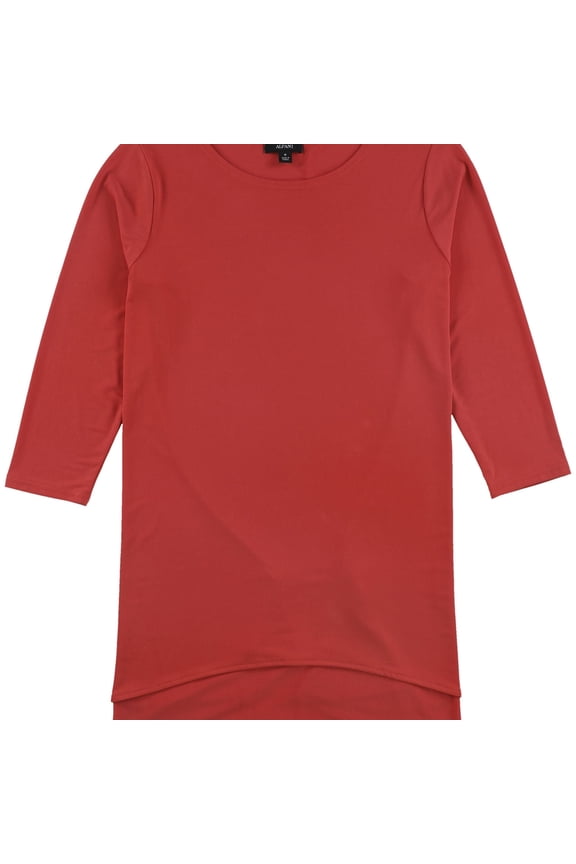 Womens High-Low Tunic Blouse, Red, Small
