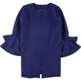 thumbnail image 1 of Alfani Womens Flared-Sleeve Jacket, Blue, X-Large, 1 of 2