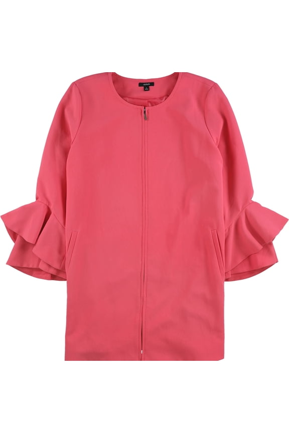 Womens Flared-Sleeve Jacket, Pink, X-Large