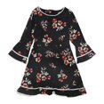 thumbnail image 1 of Alfani Womens Floral Fit & Flare Dress, Black, 12, 1 of 4