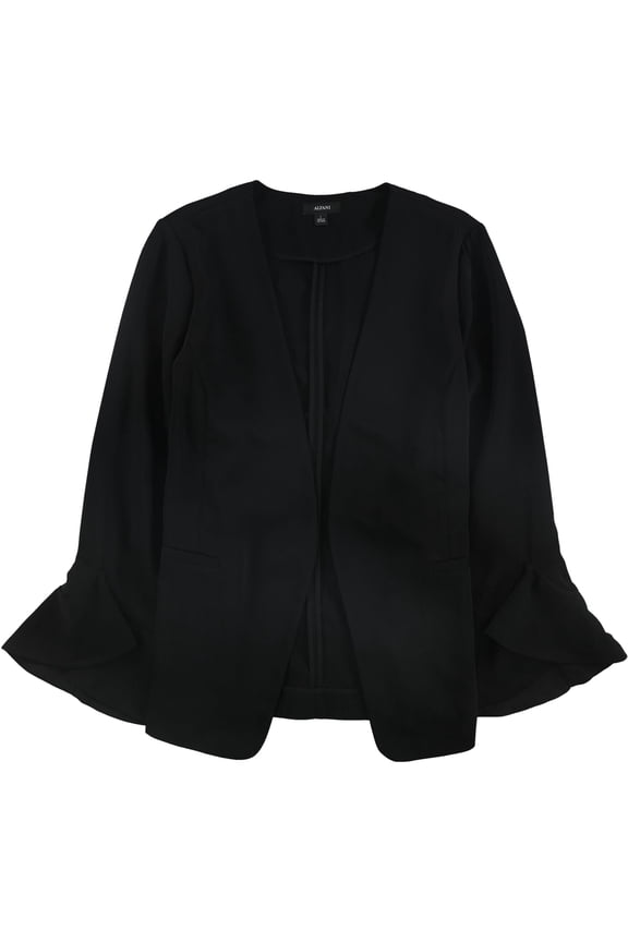Womens Flutter Blazer Jacket, Black, Petite, PS