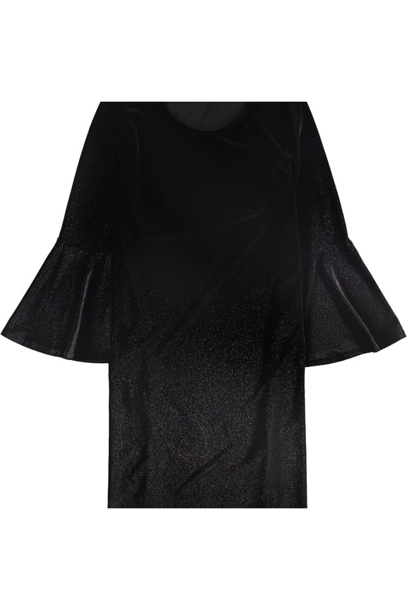 Womens Foil Velvet A-Line Dress