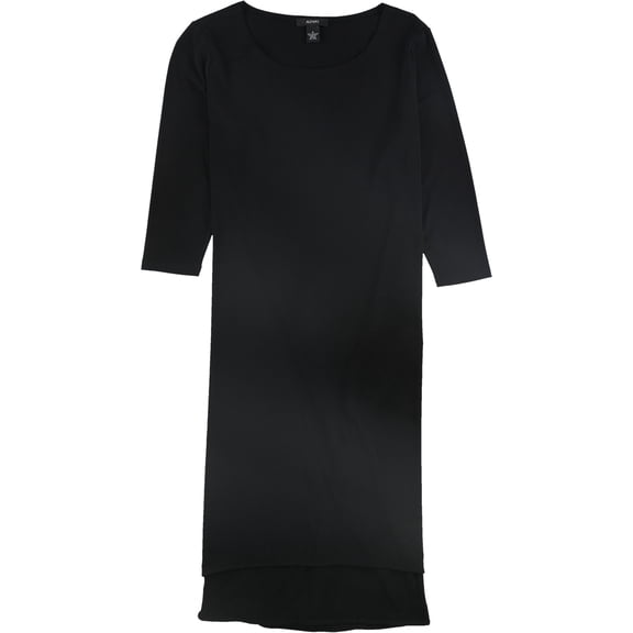 Alfani Womens Handkerchief-Hem Shift Dress, Black, 4
