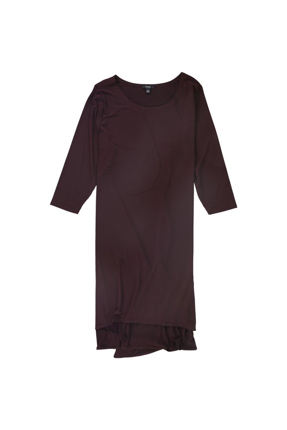 Womens Handkerchief-Hem Shift Dress, Purple, X-Large