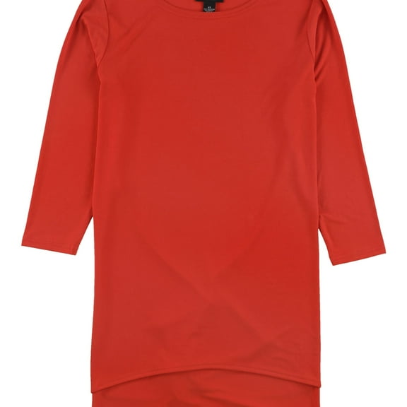 Alfani Womens High-Low Tunic Blouse, Red, X-Small