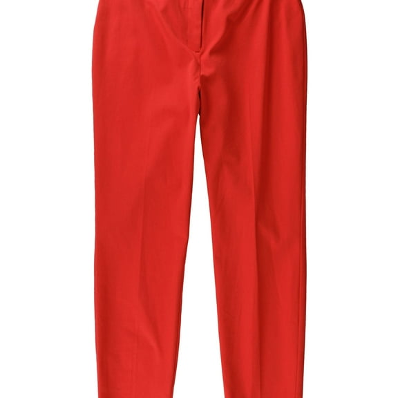 Alfani Womens Hollywood Casual Cropped Pants, Red, 12