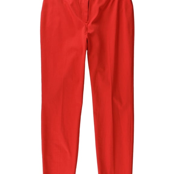 Alfani Womens Hollywood Casual Cropped Pants, Red, 12