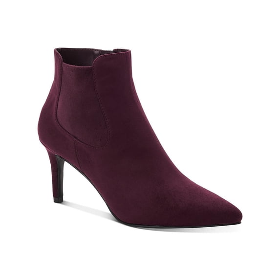 Alfani Womens Jacklynne Leather Pointed Toe Booties
