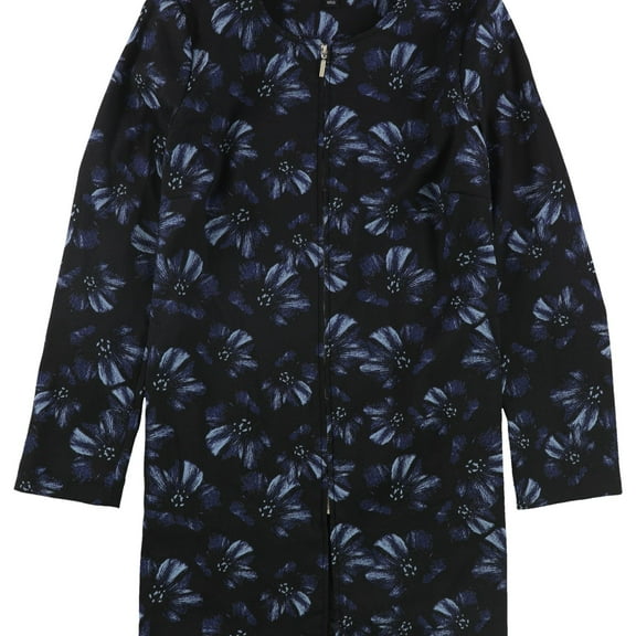 Alfani Womens Jacquard Jacket, Black, Large