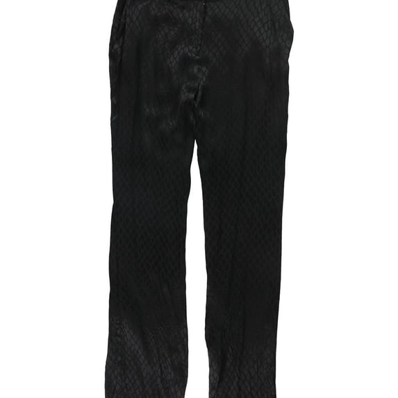 Alfani Womens Jacquard Print Casual Trouser Pants, Black, 4