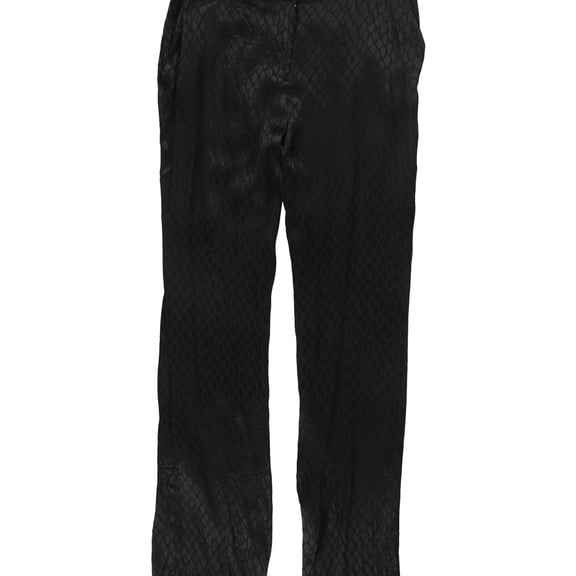 Alfani Womens Jacquard Print Casual Trouser Pants, Black, 4