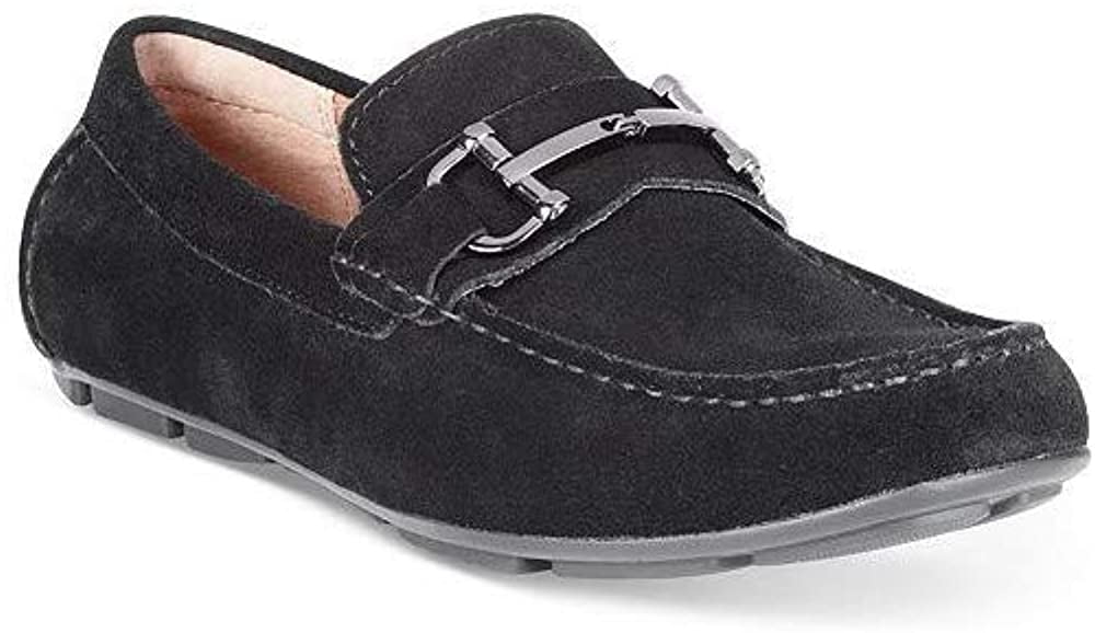 Alfani Womens James Leather Square Toe Loafers Black Size 8 .5M