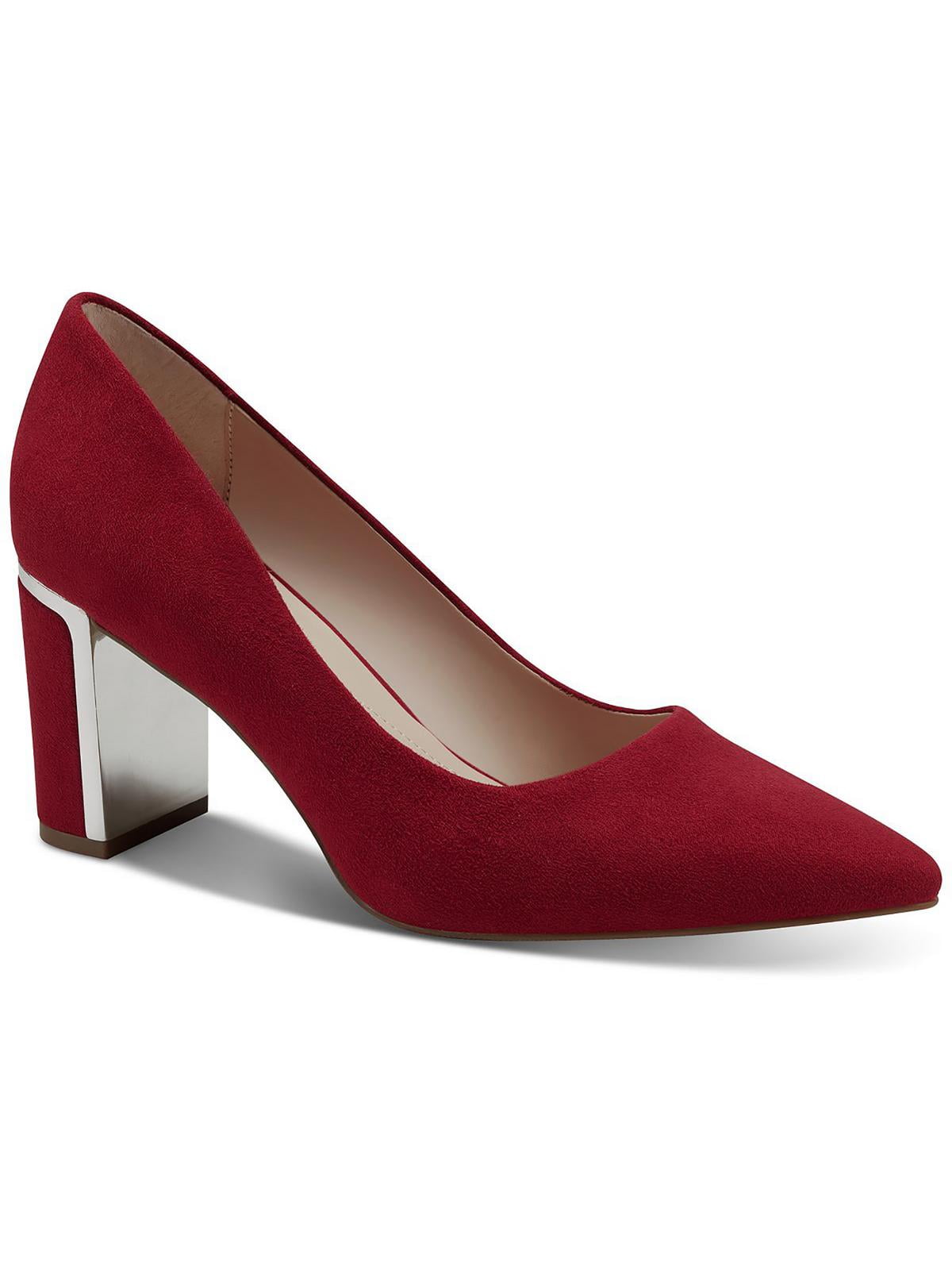 Alfani Womens Jensonn Leather Pointed Toe Dress Heels