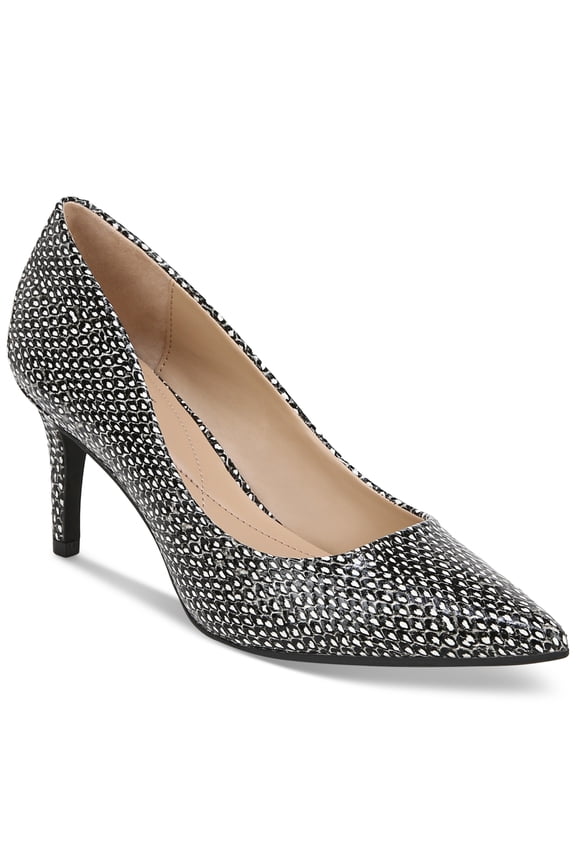 Womens Jeules Dress Pumps Black White Smooth 8M