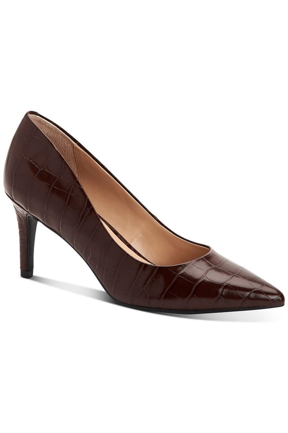 Womens Jeules Faux Leather Embossed Dress Pumps