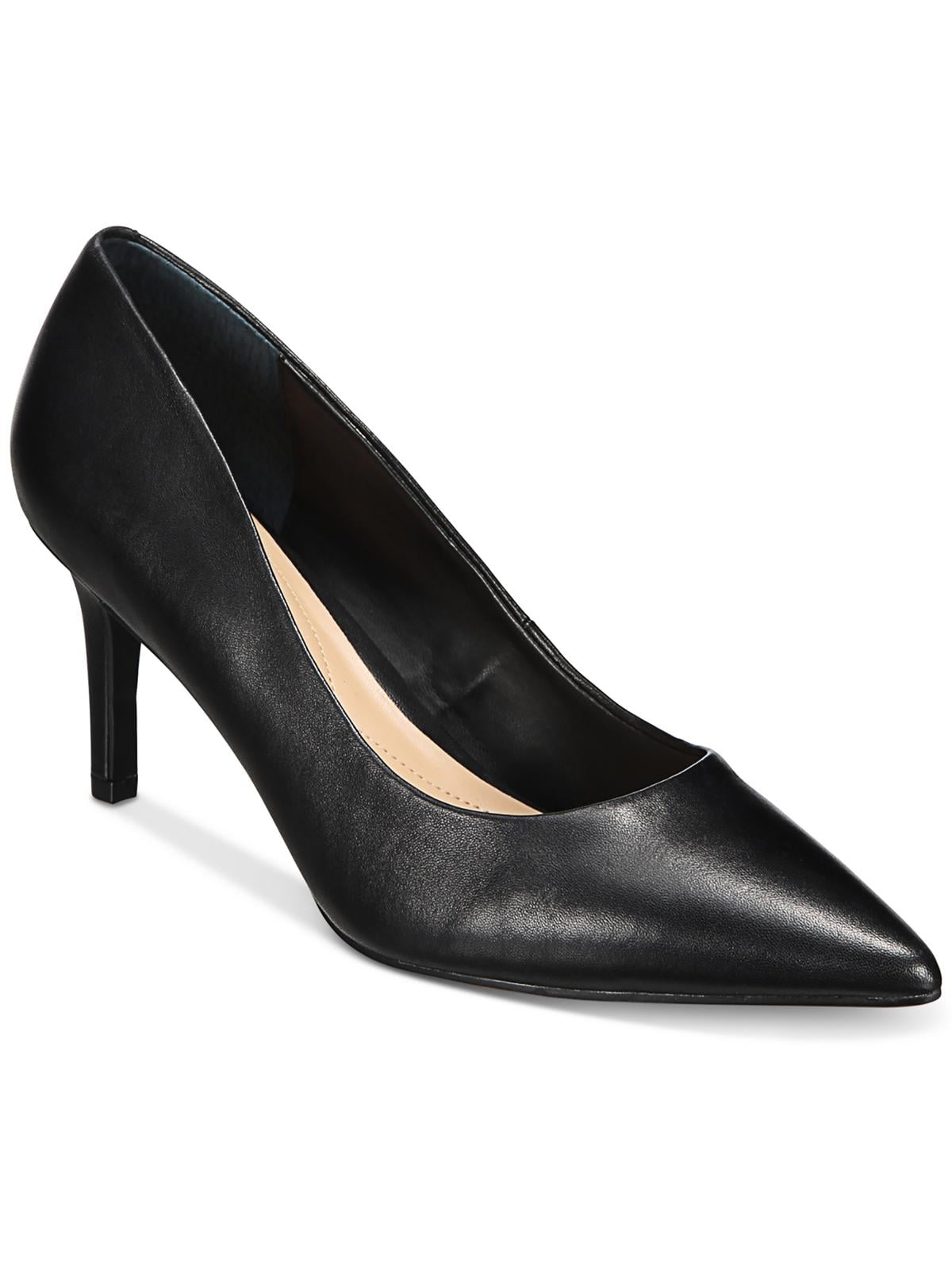 Alfani Womens Jeules Faux Leather Pointed Toe Pumps