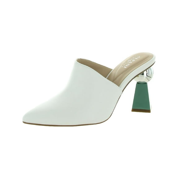 Alfani Womens Junnee Leather Pointed Toe Mules