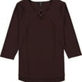 thumbnail image 1 of Alfani Womens Keyhole Pullover Blouse, Purple, X-Small, 1 of 1