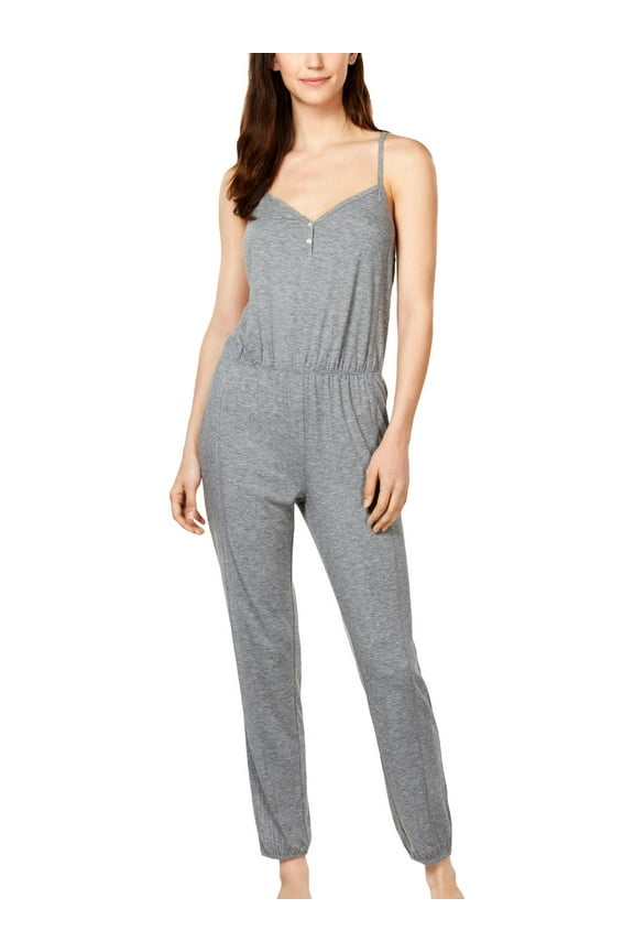 Womens Knit Jumpsuit Jumper Gray XL