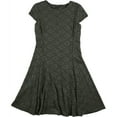 thumbnail image 1 of Alfani Womens Lace A-line Dress, Green, 14, 1 of 2