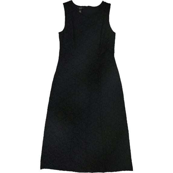 Alfani Womens Lace Midi Dress, Black, 2