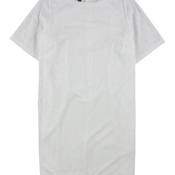 Alfani Womens Lace Sheath Dress, White, Plus Size, 2X