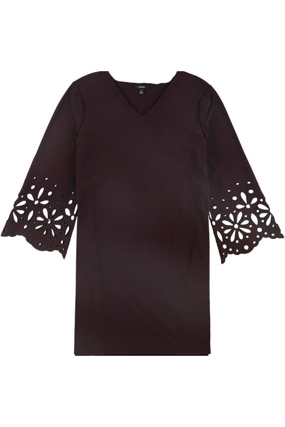Womens Laser-Cut A-Line Dress