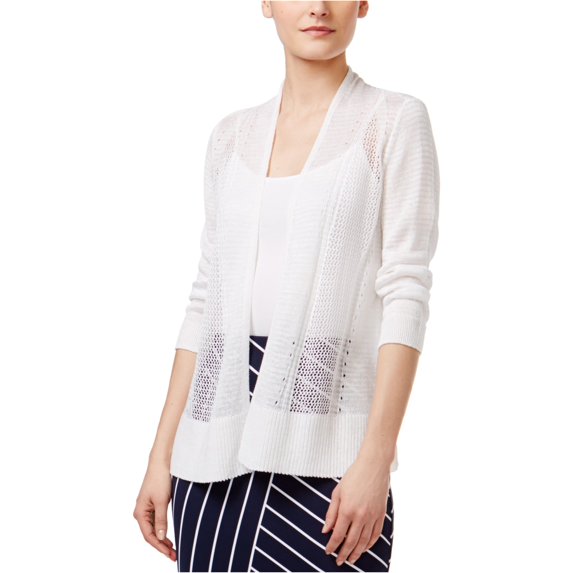 Alfani Womens Mixed Media Cardigan Sweater