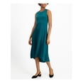 thumbnail image 1 of Alfani Womens Mixed-Media Midi Dress, Green, Small, 1 of 4