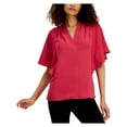 thumbnail image 1 of Alfani Womens Mixed Media Pleated Blouse, 1 of 2