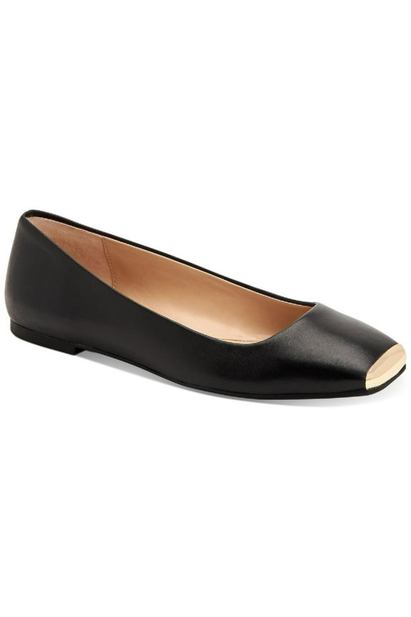 Womens Neptoon Faux Leather Square Toe Ballet Flats