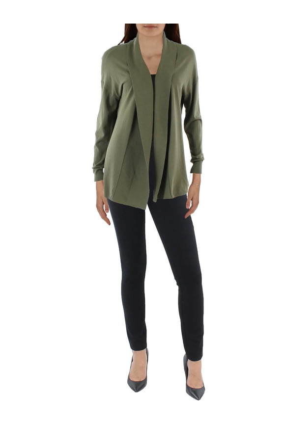 Womens Open Front Cardigan Burnt Olive L