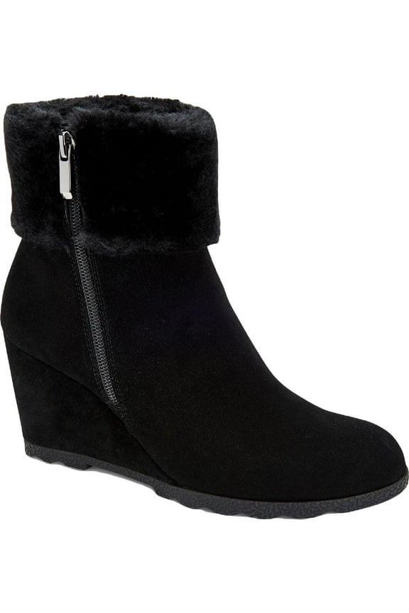 Womens Oreena Faux Suede Cold Weather Booties Black 5 Medium (B,M)