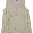 thumbnail image 1 of Alfani Womens Overlay Pullover Blouse, Beige, X-Large, 1 of 2