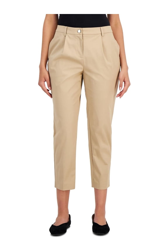 Womens Petites Slim Comfort Waist Dress Pants