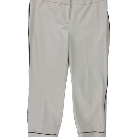 Alfani Womens Piped Casual Trouser Pants, Beige, 12