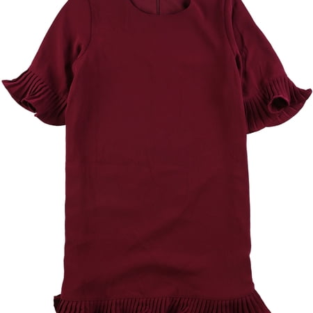 Alfani Womens Pleated Flounce Dress, Purple, 6