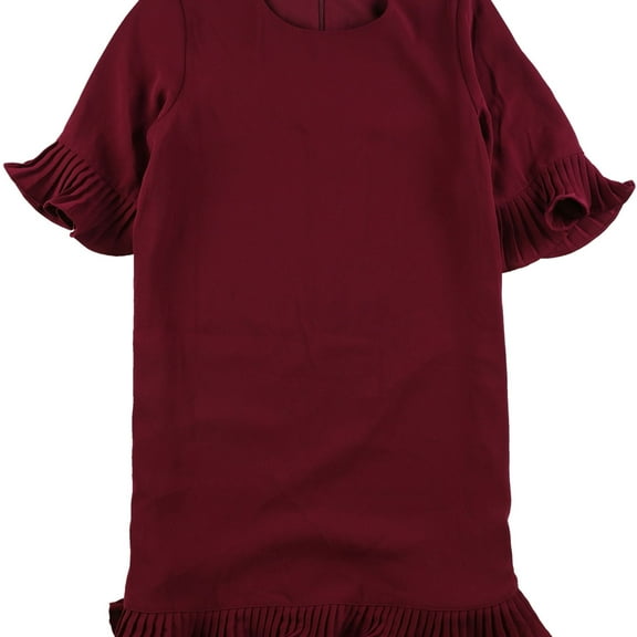 Alfani Womens Pleated Flounce Dress, Purple, 6