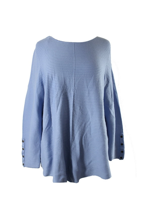Womens Plus Size Gentle Blue High-Low Sweater 0X