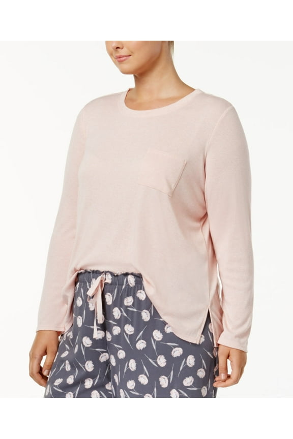 Womens Plus Size Scoop Neck Pajama Top Only,1-Piece, 3X, Alf Dark Fig