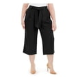 thumbnail image 1 of Alfani Womens Plus Wide Leg Cropped Culottes Black 18W, 1 of 3