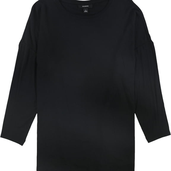 Alfani Womens Poncho Pullover Blouse, Black, Small