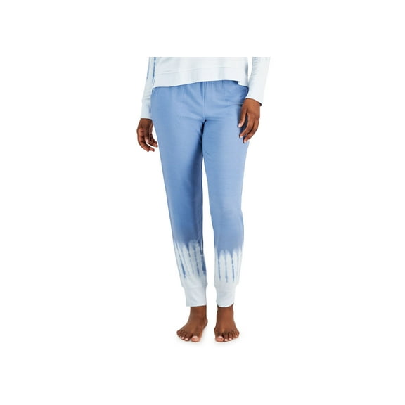Alfani Womens Printed Jogger Pajama Pants Bl Diagnl Tiedy XS