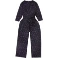 thumbnail image 1 of Alfani Womens Printed Jumpsuit, Purple, Plus Size, 2X, 1 of 2