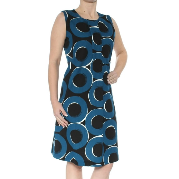 Alfani Womens Printed Shirt Dress, Black, 6