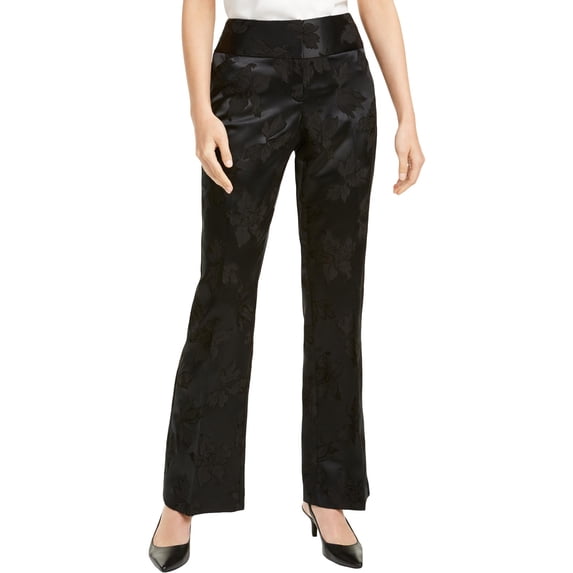 Alfani Womens Printed Tummy Control Dress Pants