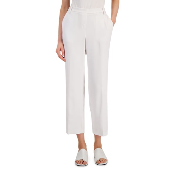 Alfani Womens Pull On Wide Leg Pants Bright White 14