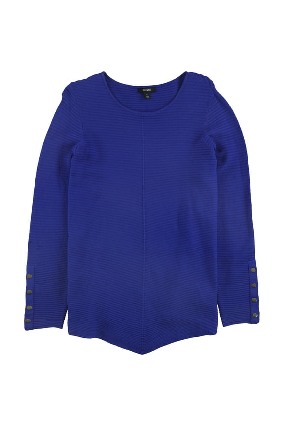 Womens Ribbed Pullover Sweater, Blue, 3X