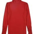 thumbnail image 1 of Alfani Womens Ruched Pullover Blouse, Red, X-Small, 1 of 1