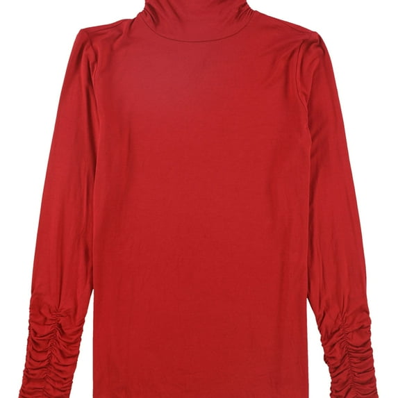 Alfani Womens Ruched Pullover Blouse, Red, X-Small